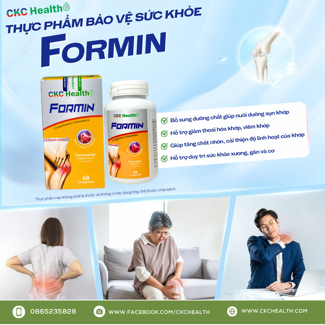 KHỚP KHỎE – CƠ DẺO – VẬN ĐỘNG DỄ DÀNG CÙNG FORMIN